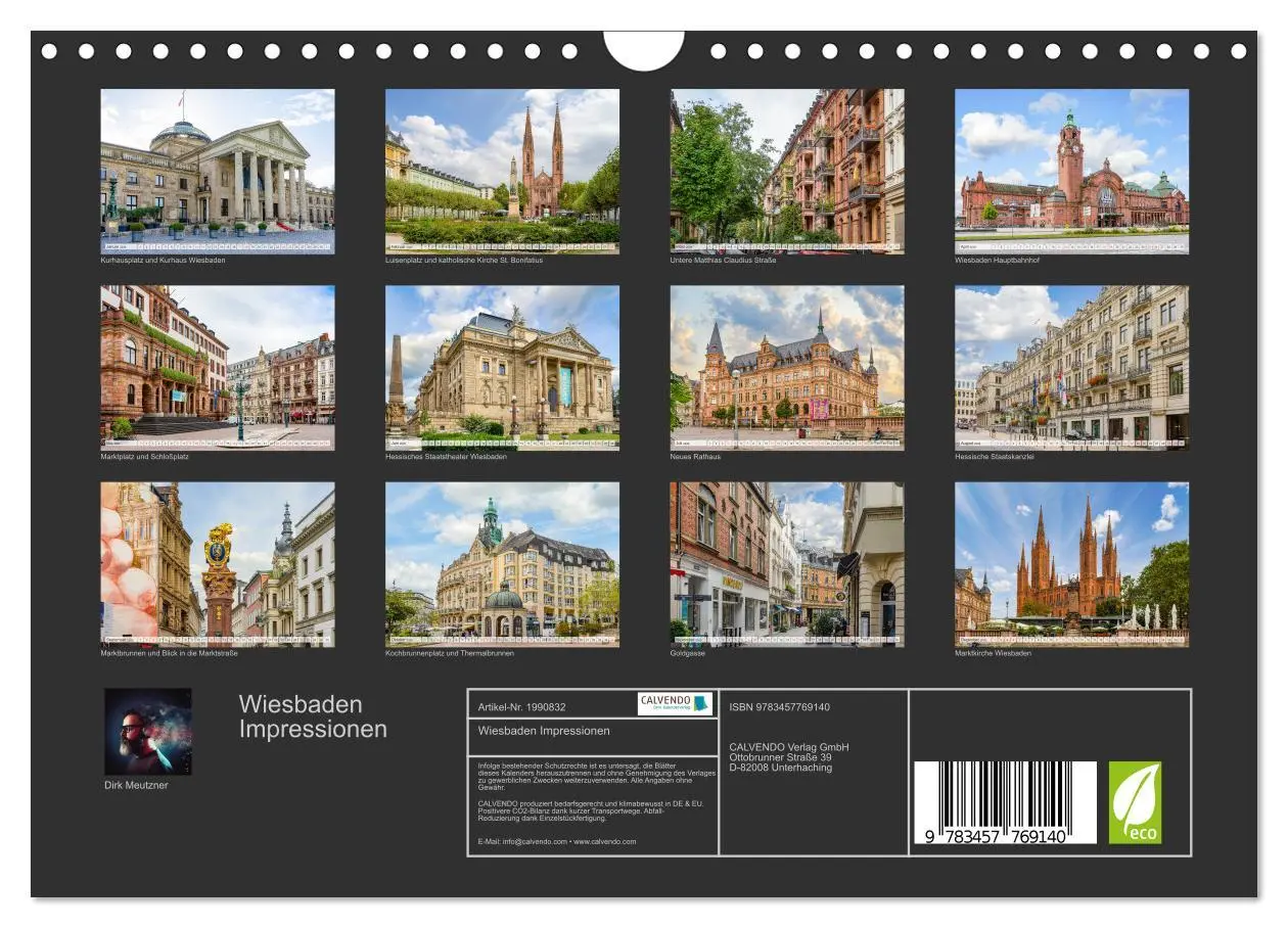 Bild: 9783457769140 | Wiesbaden Impressionen (Wandkalender 2026 DIN A4 quer), CALVENDO...
