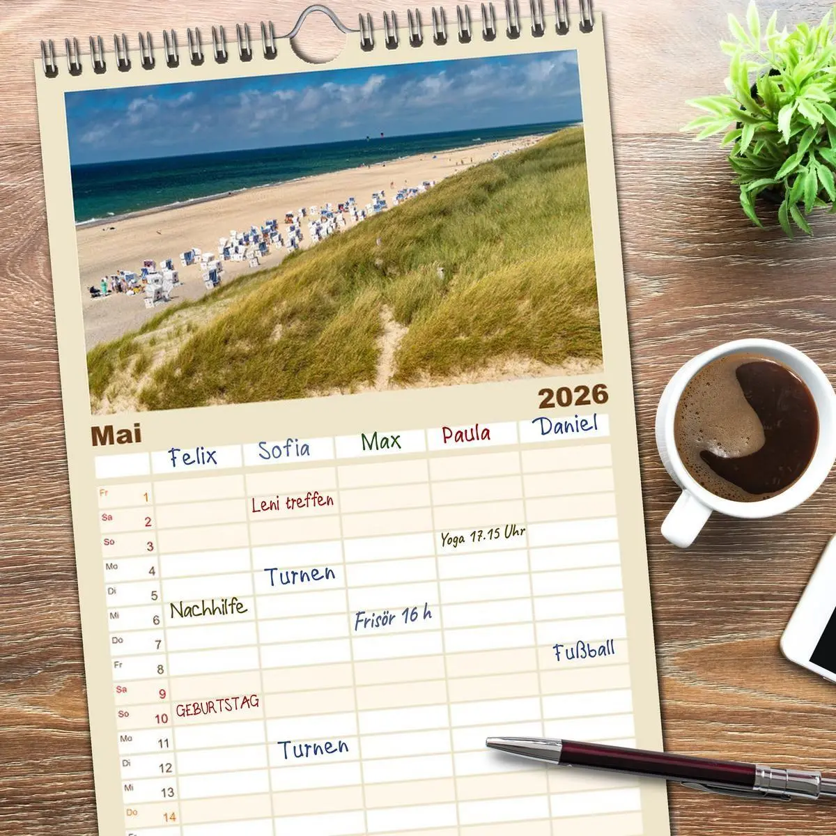 Bild: 9783516619140 | Familienplaner 2026 - Deutschland - Insel Sylt mit 5 Spalten...