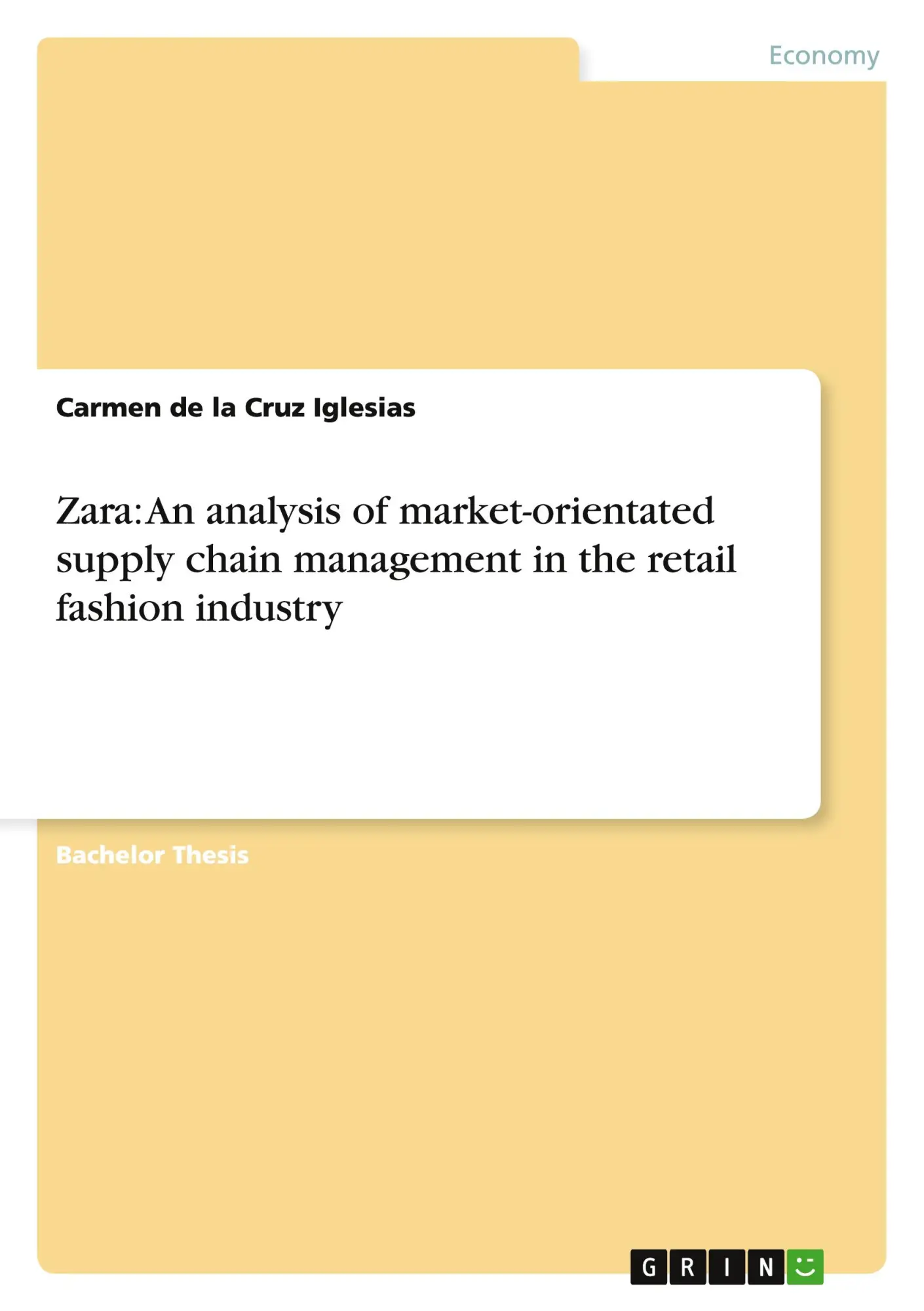 Cover: 9783656209140 | Zara: An analysis of market-orientated supply chain management in...