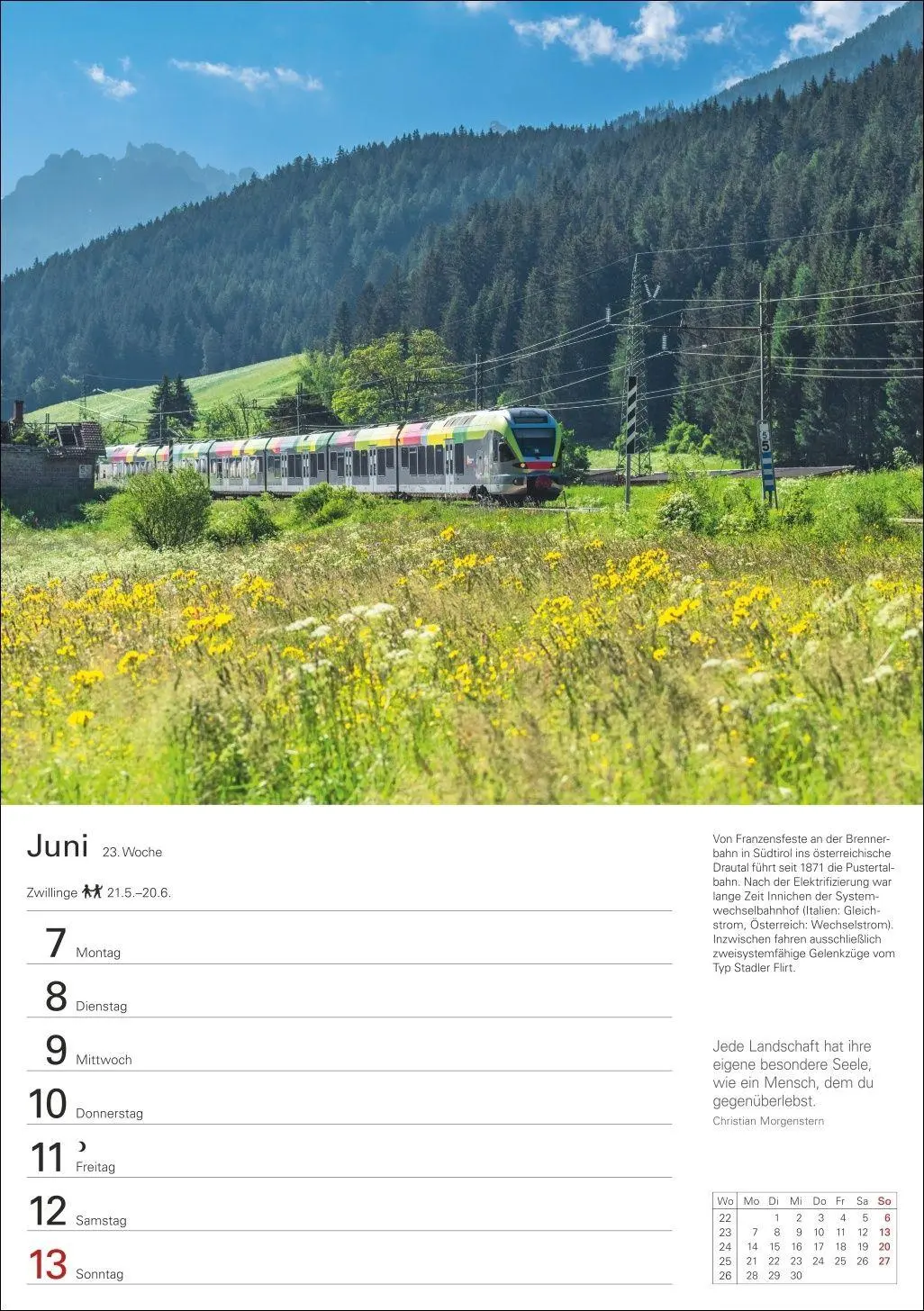 Bild: 9783840039140 | Eisenbahnen Wochenplaner 2027 - 53 faszinierende Fotografien | Schramm