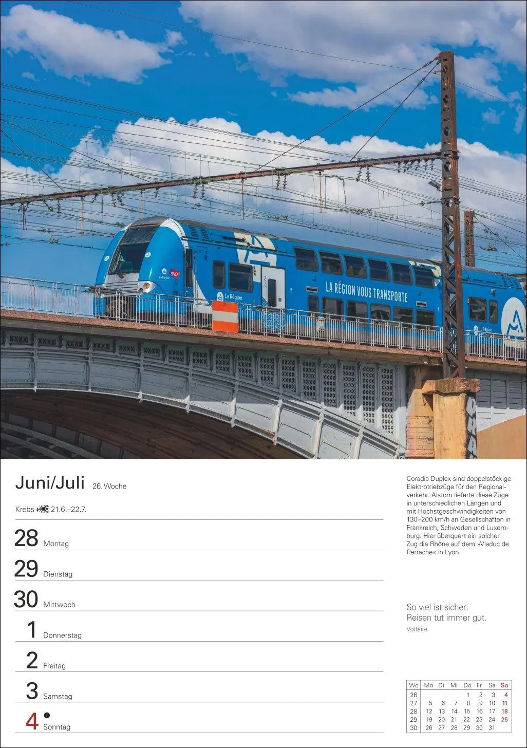 Bild: 9783840039140 | Eisenbahnen Wochenplaner 2027 - 53 faszinierende Fotografien | Schramm