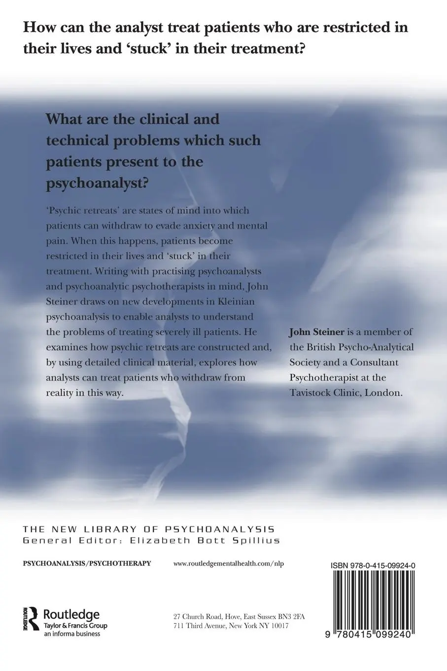 Rückseite: 9780415099240 | Psychic Retreats | John Steiner | Taschenbuch | Englisch | 1993