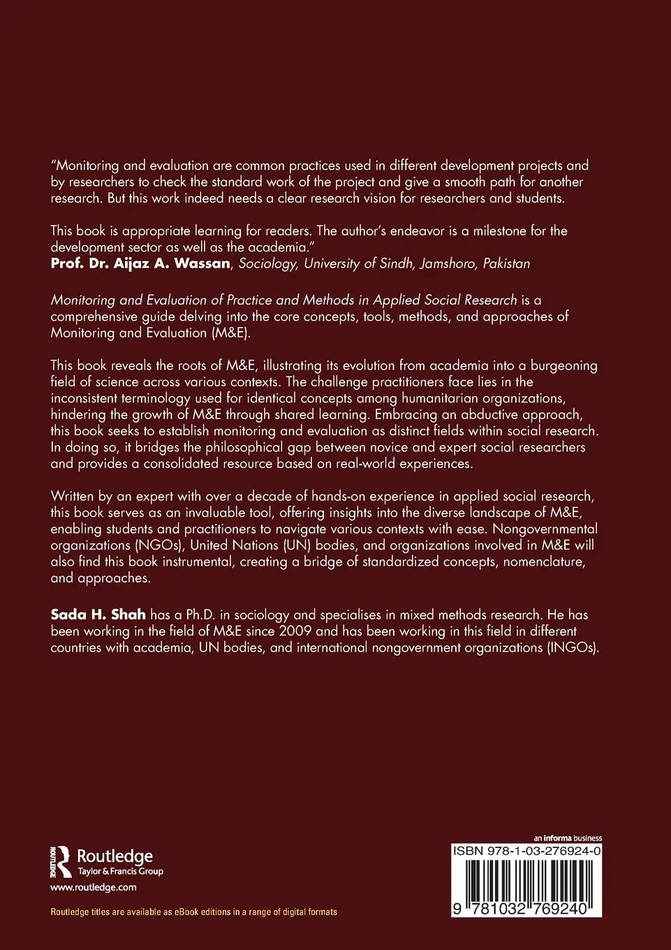 Rückseite: 9781032769240 | Monitoring and Evaluation of Practice and Methods in Applied Social...