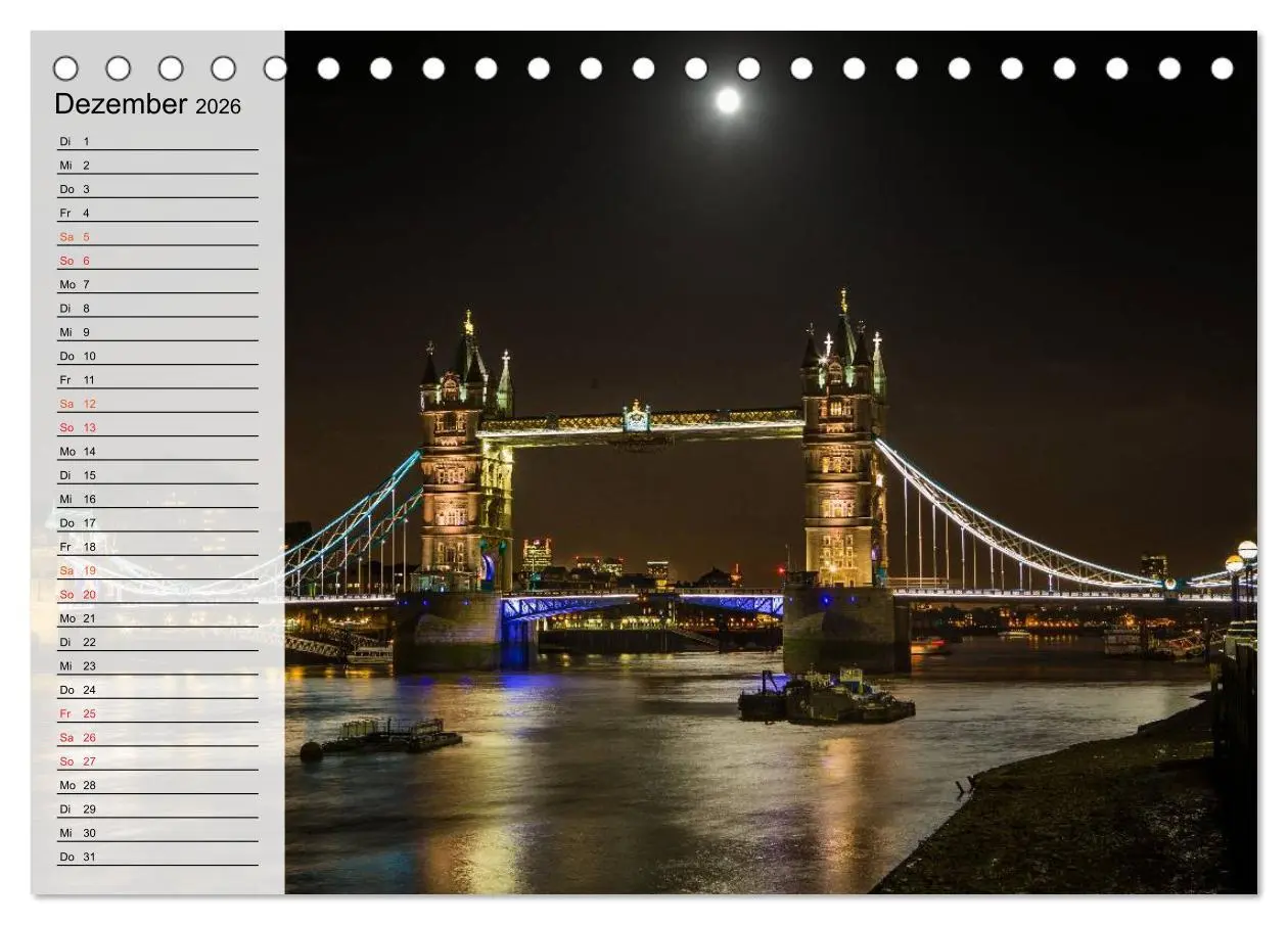 Bild: 9783457999240 | Wundervolles London (Tischkalender 2026 DIN A5 quer), CALVENDO...