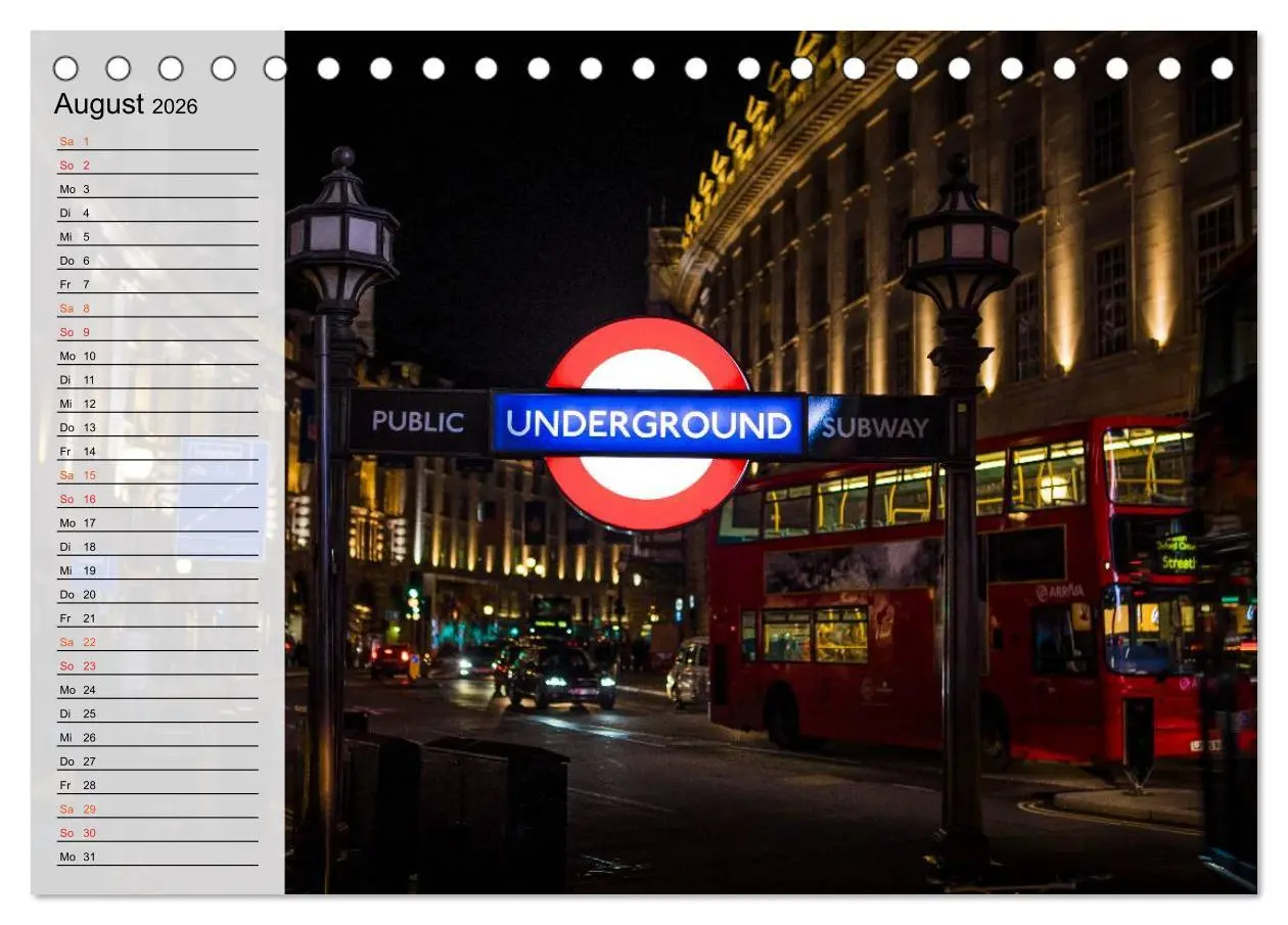 Bild: 9783457999240 | Wundervolles London (Tischkalender 2026 DIN A5 quer), CALVENDO...