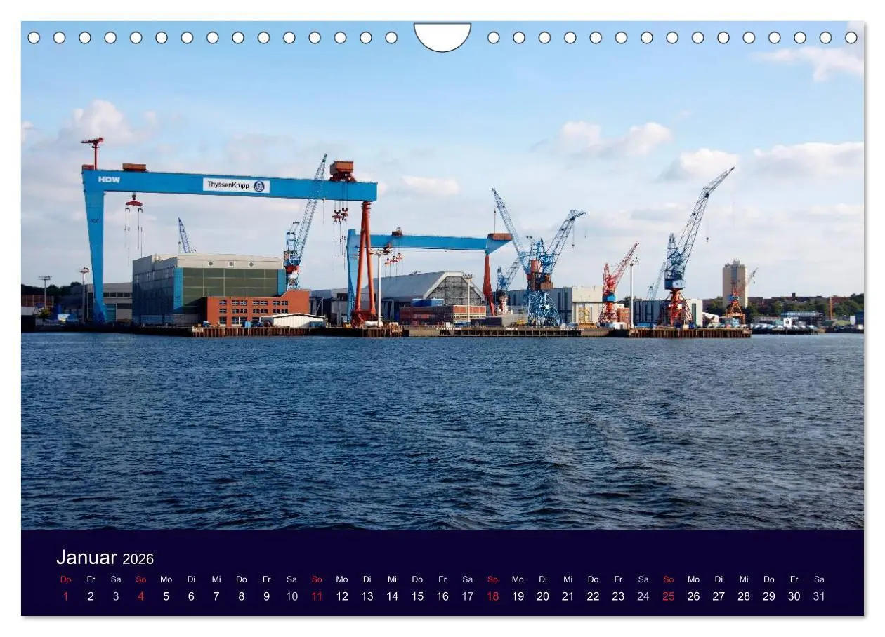 Bild: 9783516159240 | Rund um die Kieler Förde (Wandkalender 2026 DIN A4 quer), CALVENDO...