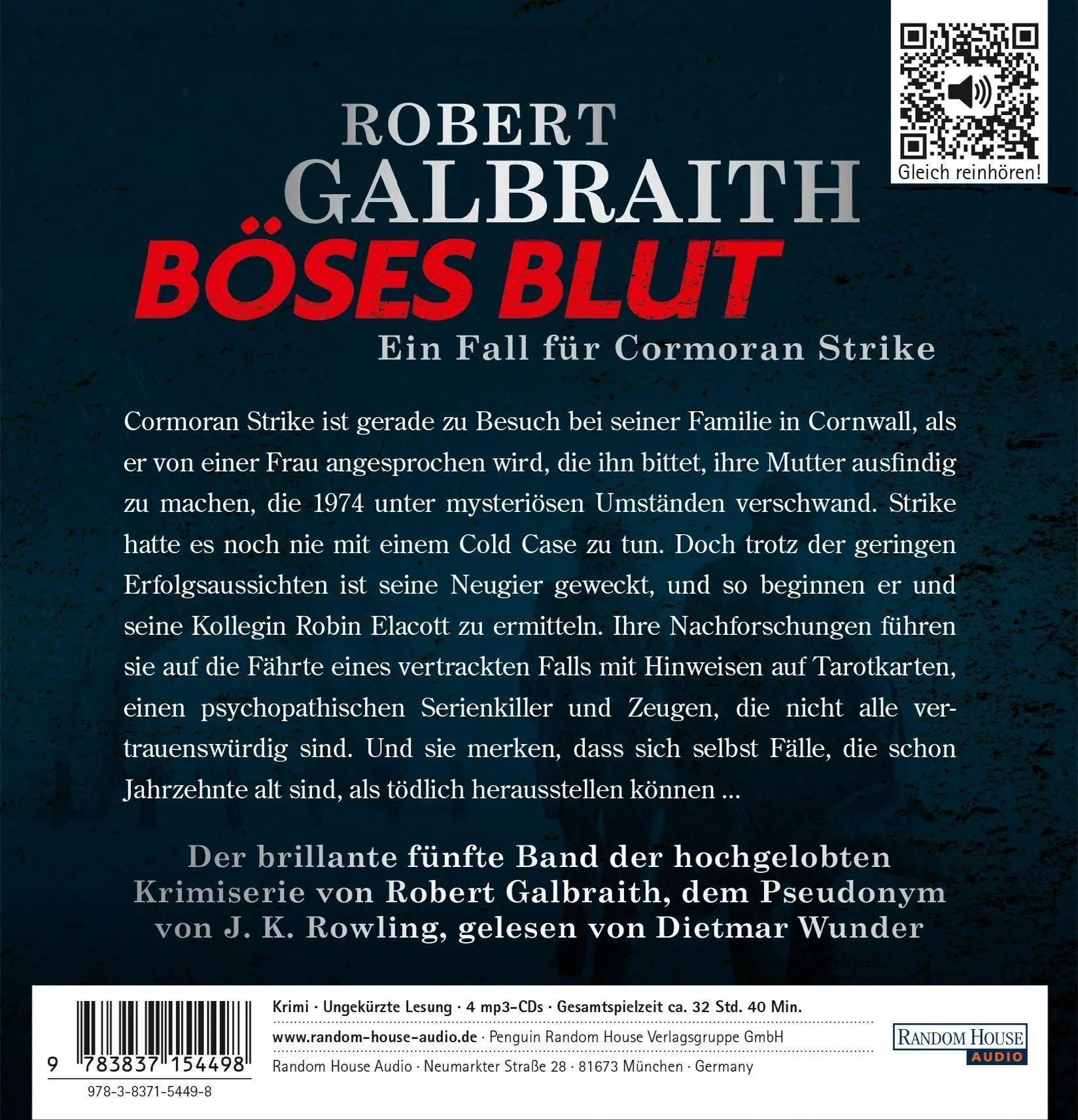 Bild: 9783837159240 | Böses Blut | Sonderausgabe | Robert Galbraith | MP3 | Deutsch | 2022