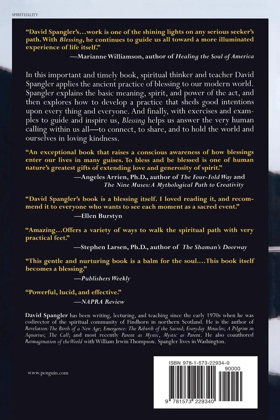 Rückseite: 9781573229340 | Blessing | The Art and the Practice | David Spangler | Taschenbuch