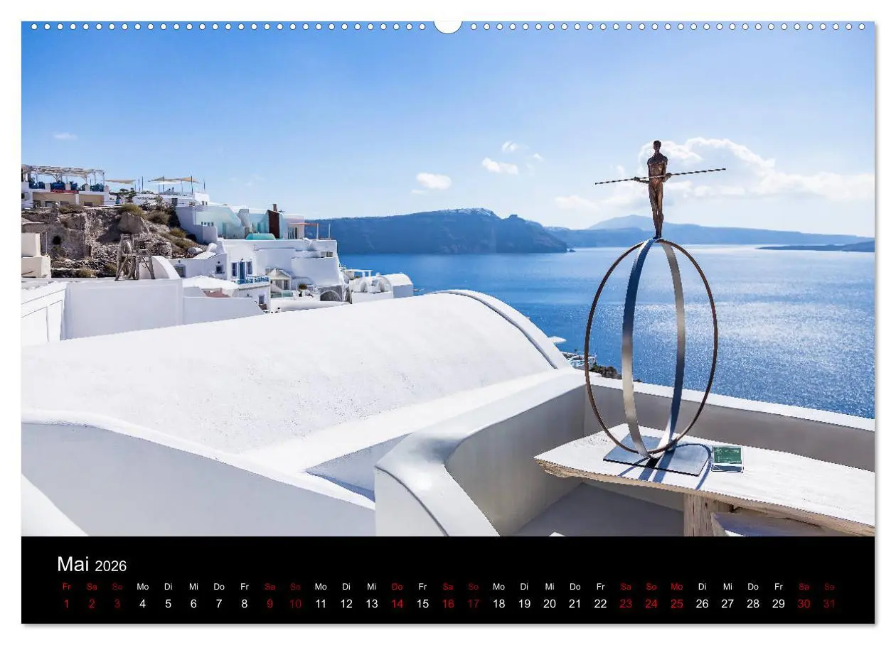 Bild: 9783457749340 | Santorini - Königin der Kykladen (hochwertiger Premium Wandkalender...