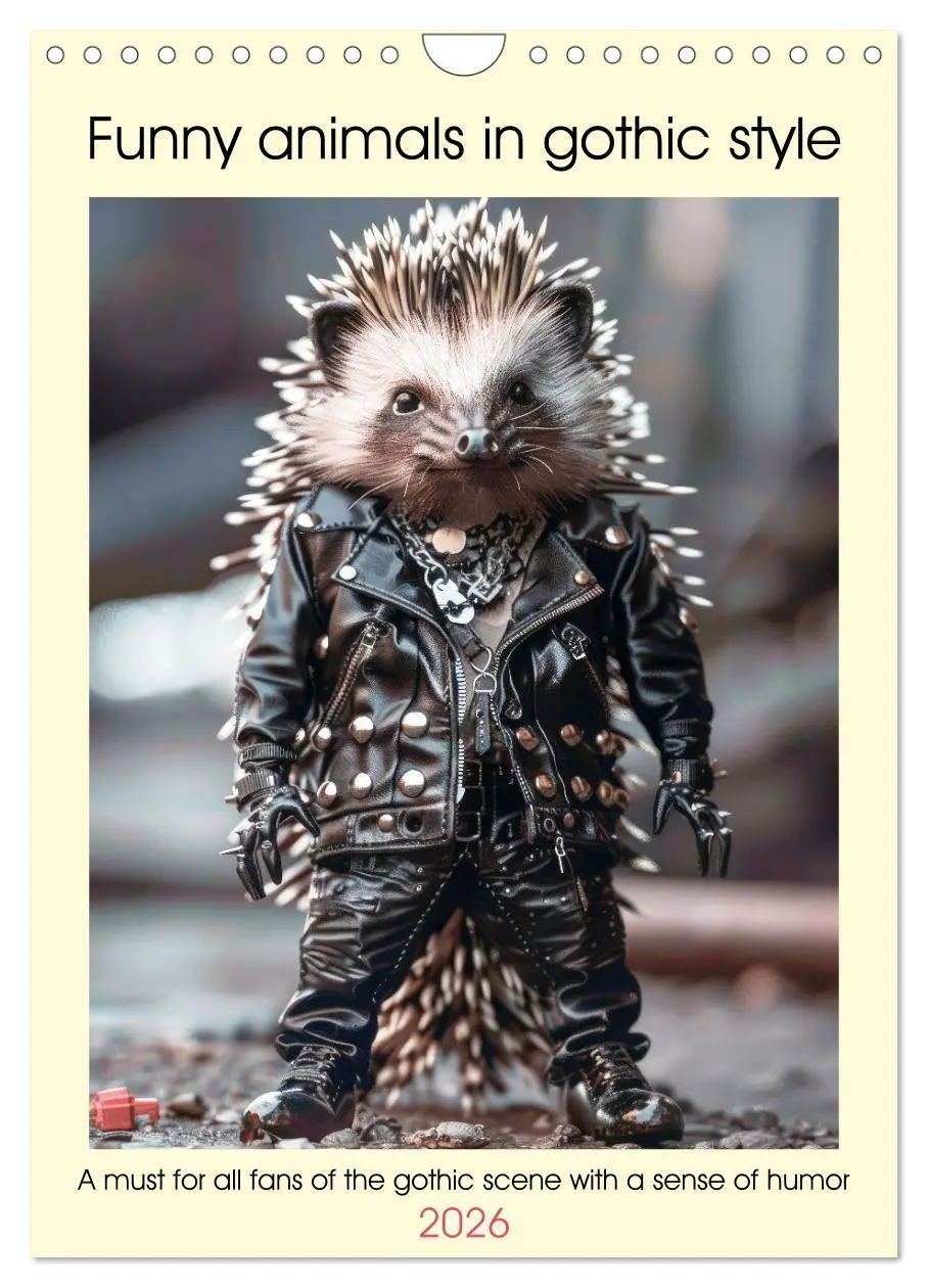 Cover: 9783516529340 | Funny animals in gothic style (Wall Calendar 2026 DIN A4 portrait),...