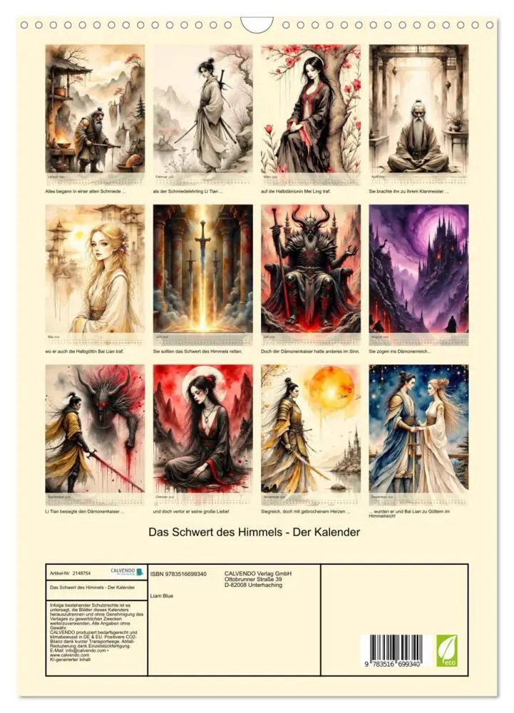 Bild: 9783516699340 | Das Schwert des Himmels - Der Kalender (Wandkalender 2026 DIN A3...