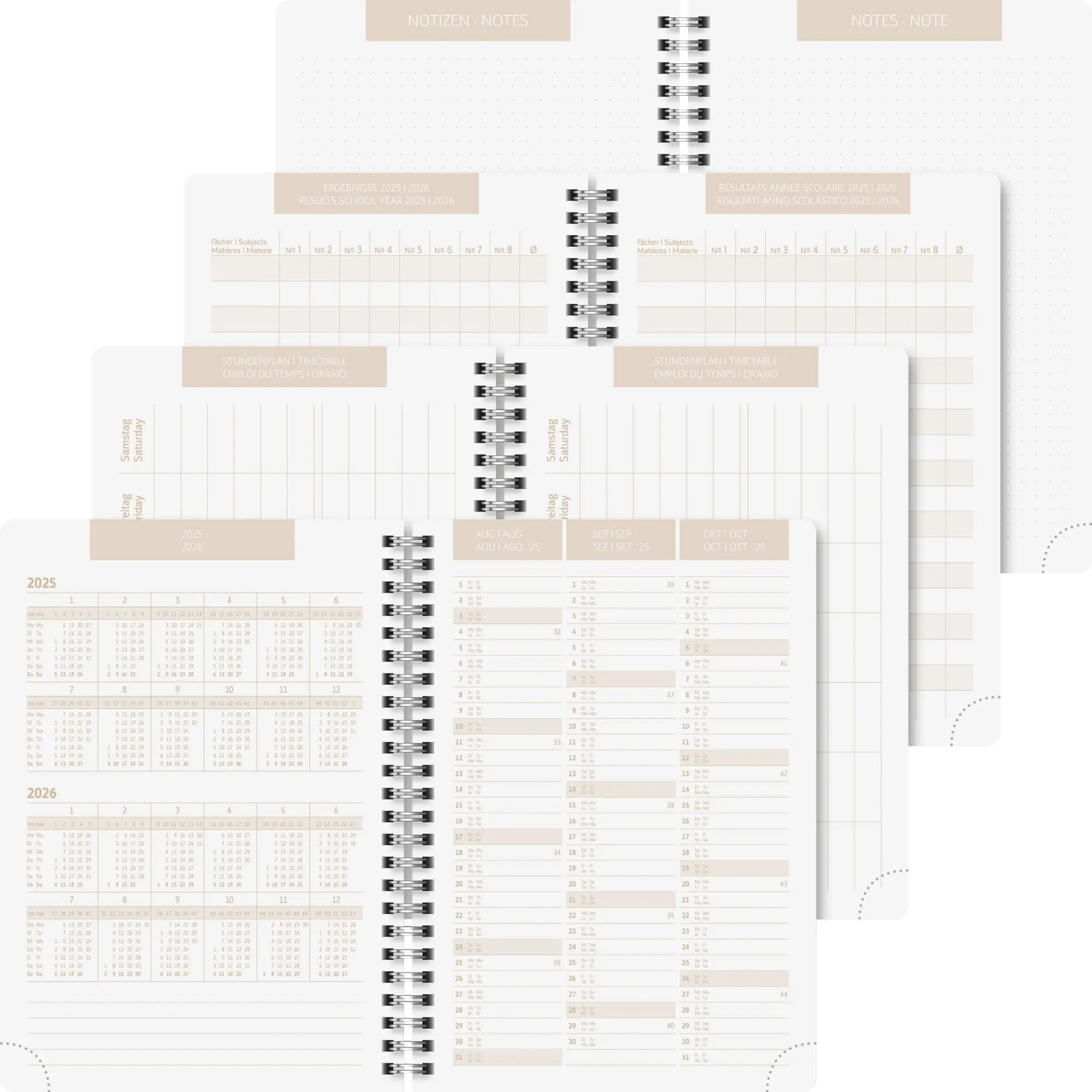 Bild: 4061947139440 | BRUNNEN Schülerkalender (2025/2026) "Bubble Planner", 2 Seiten = 1...