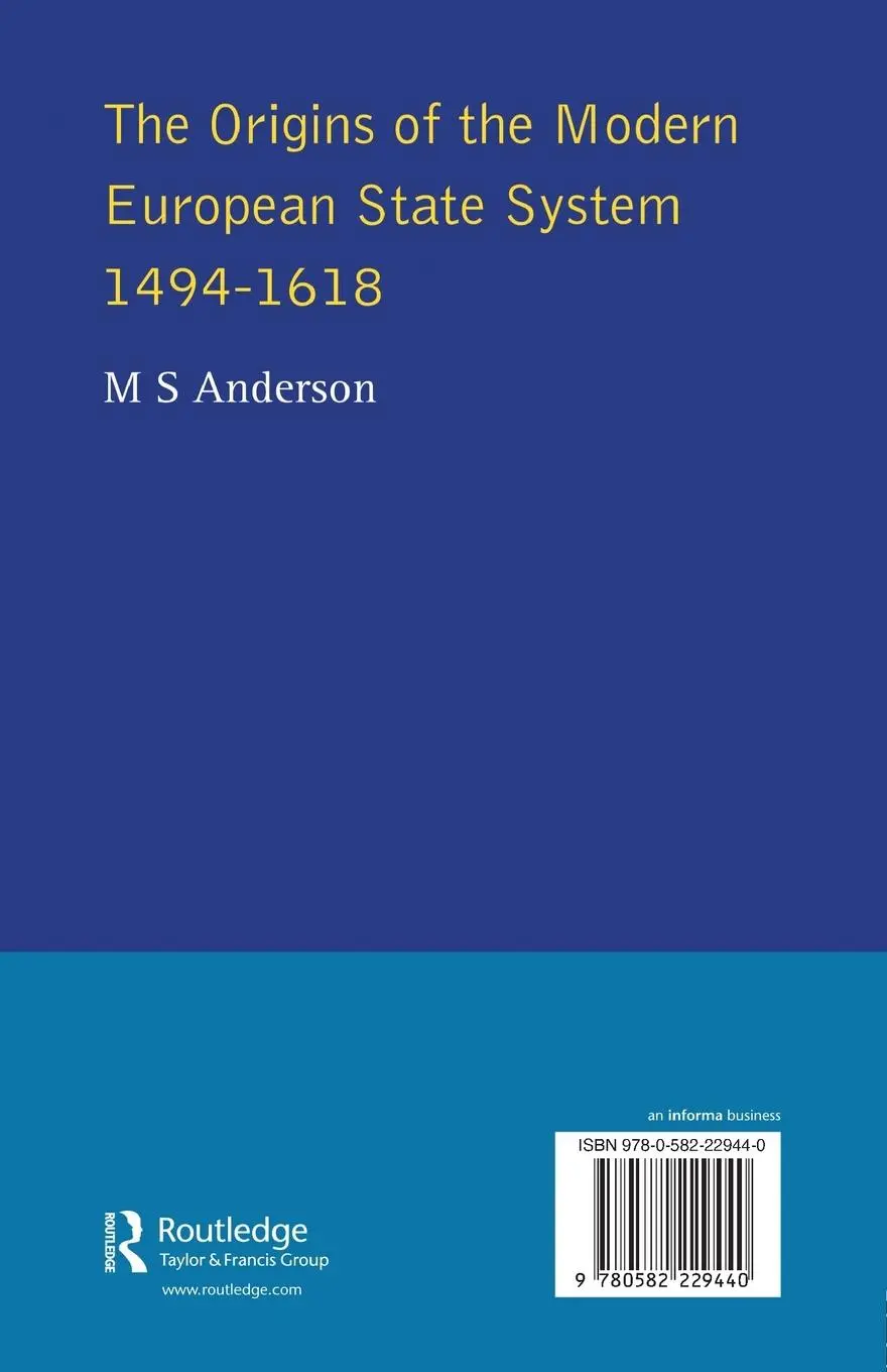 Rückseite: 9780582229440 | The Origins of the Modern European State System, 1494-1618 | Anderson