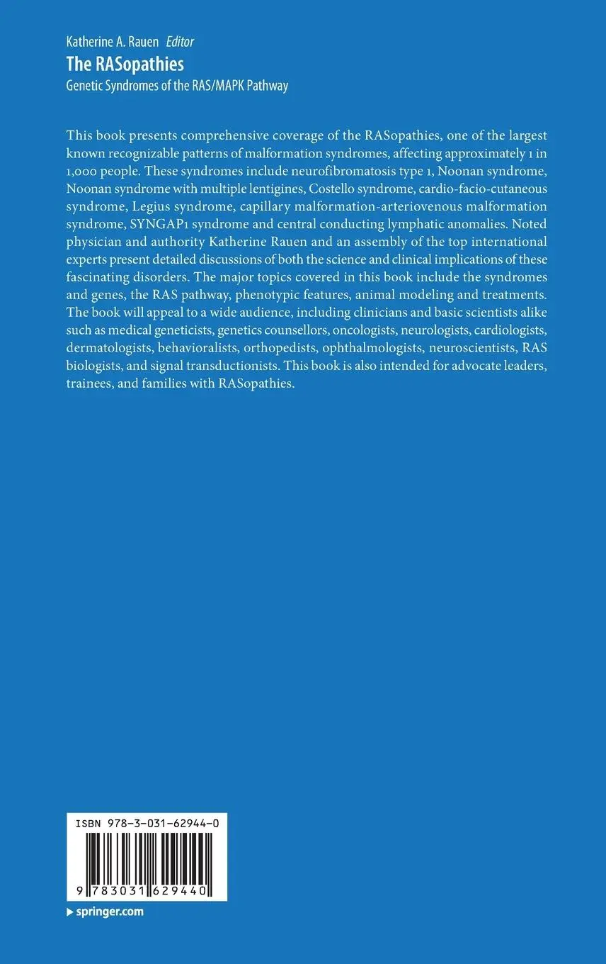 Rückseite: 9783031629440 | The RASopathies | Genetic Syndromes of the RAS/MAPK Pathway | Rauen