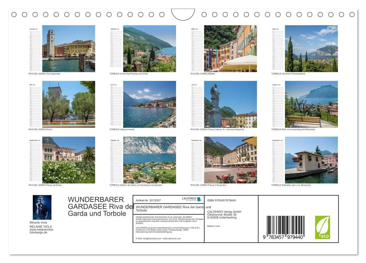 Bild: 9783457979440 | WUNDERBARER GARDASEE Riva del Garda und Torbole (Wandkalender 2026...