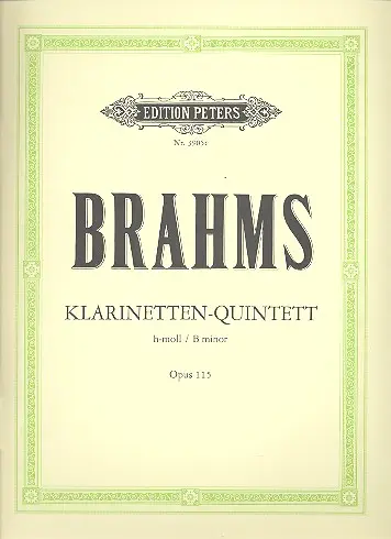 Cover: 9790014019440 | Quintet in B minor Op.115 | Johannes Brahms | Buch | Edition Peters