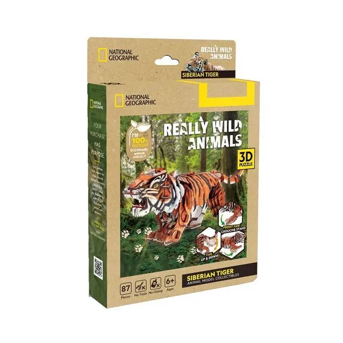Cover: 7640409429540 | CUBICFUN - 3D Puzzle Tiger 87 Teile | Spiel | 661179 | 2026 | CUBICFUN