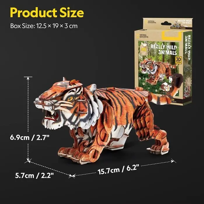 Bild: 7640409429540 | CUBICFUN - 3D Puzzle Tiger 87 Teile | Spiel | 661179 | 2026 | CUBICFUN