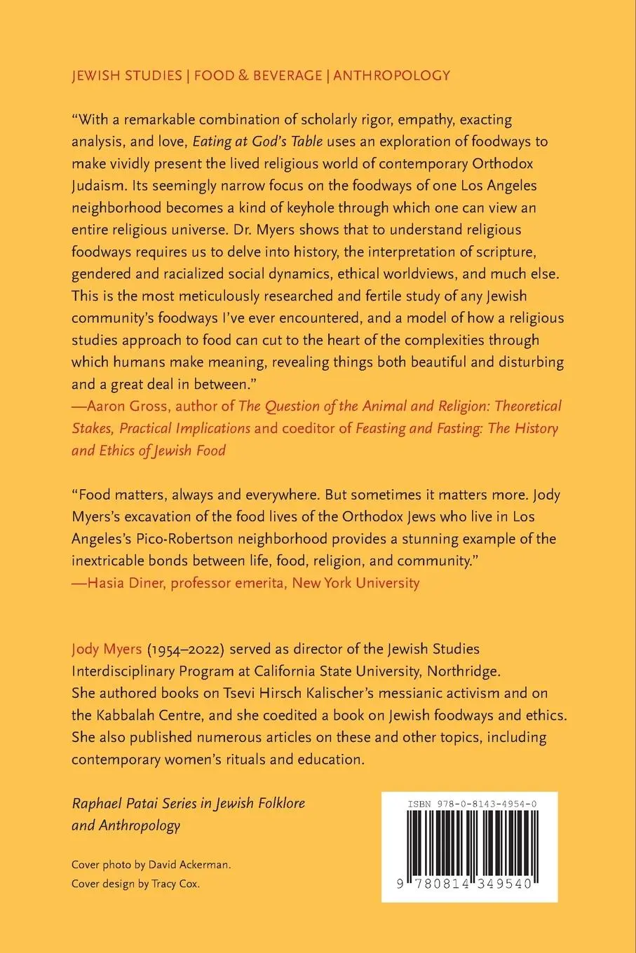Rückseite: 9780814349540 | Eating at God's Table | Jody Myers | Taschenbuch | Englisch | 2023