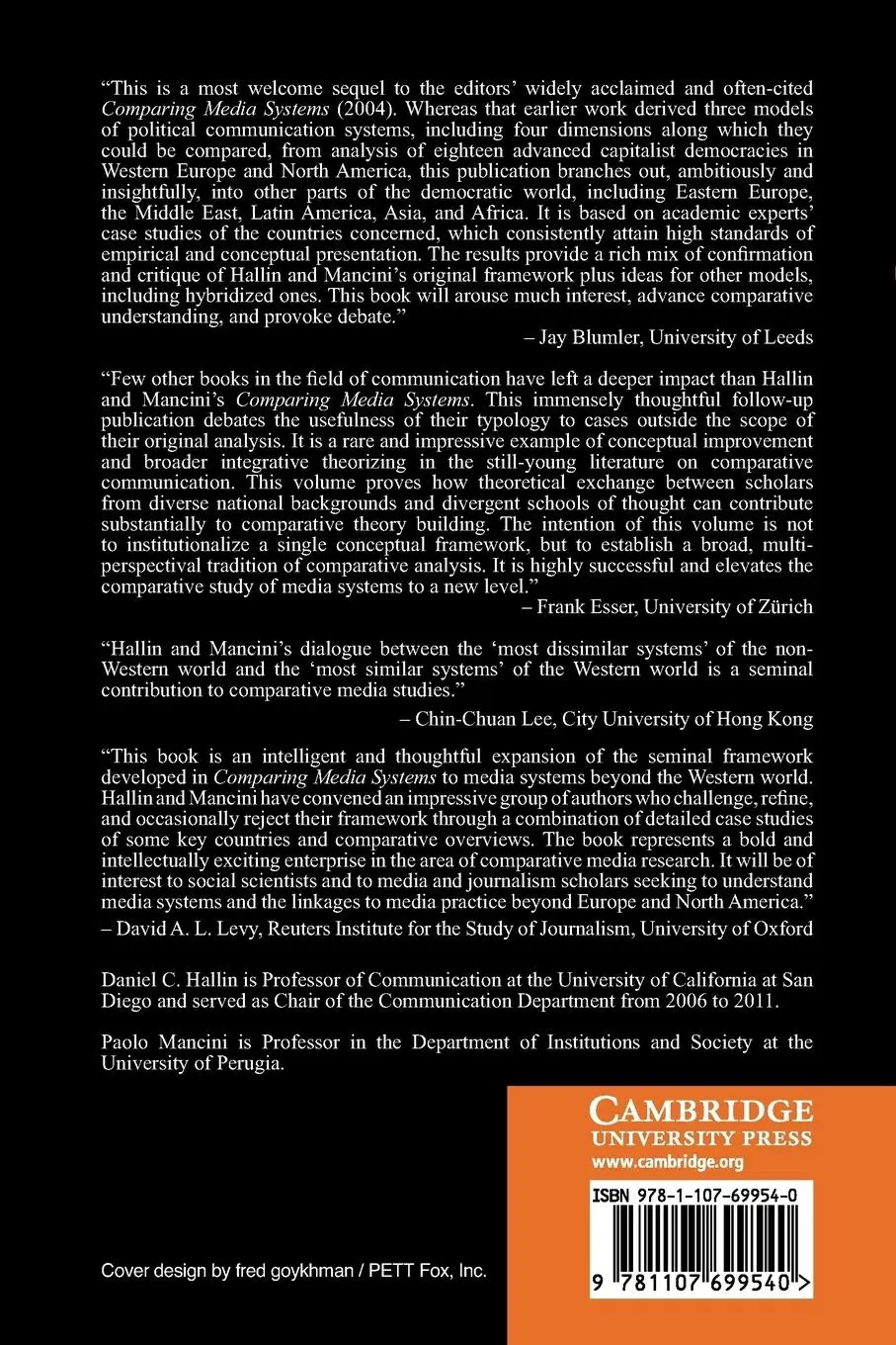 Rückseite: 9781107699540 | Comparing Media Systems Beyond the Western World | Hallin (u. a.)