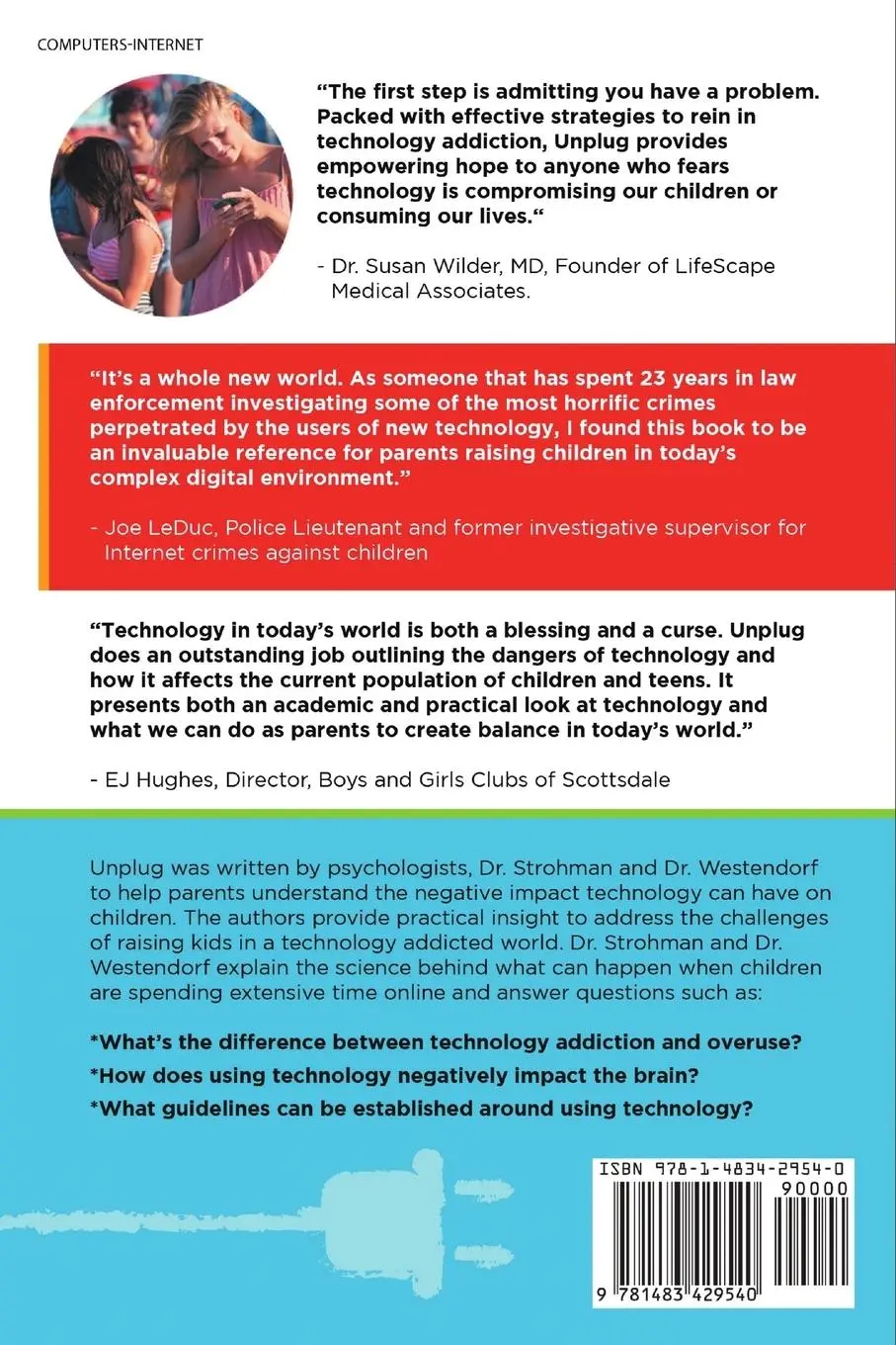 Rückseite: 9781483429540 | Unplug | Raising Kids In a Technology Addicted World | Taschenbuch