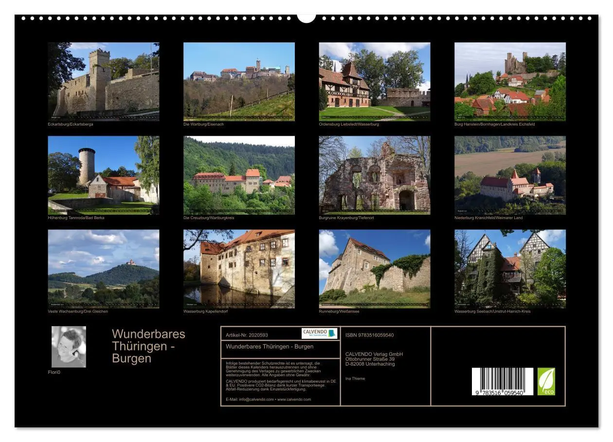Bild: 9783516059540 | Wunderbares Thüringen - Burgen (hochwertiger Premium Wandkalender...