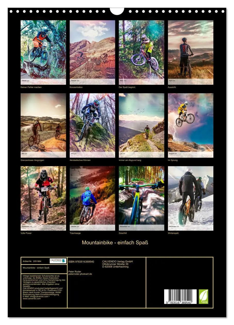 Bild: 9783516369540 | Mountainbike - einfach Spaß (Wandkalender 2026 DIN A3 hoch),...