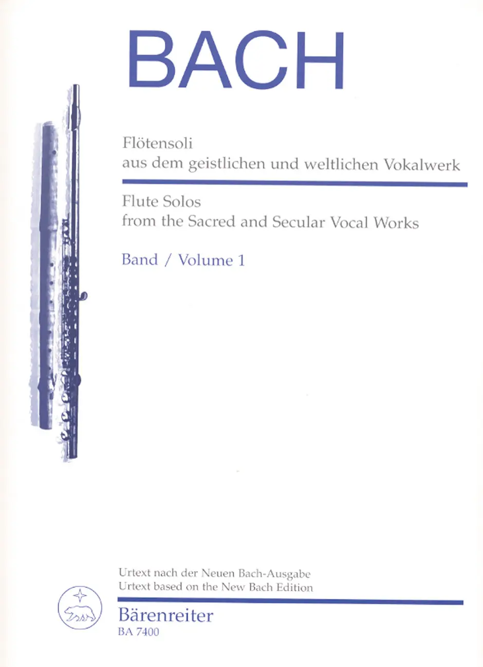 Cover: 9790006499540 | Flötensoli aus dem geistlichen und weltlichen Vokalwerk 1 | Bach