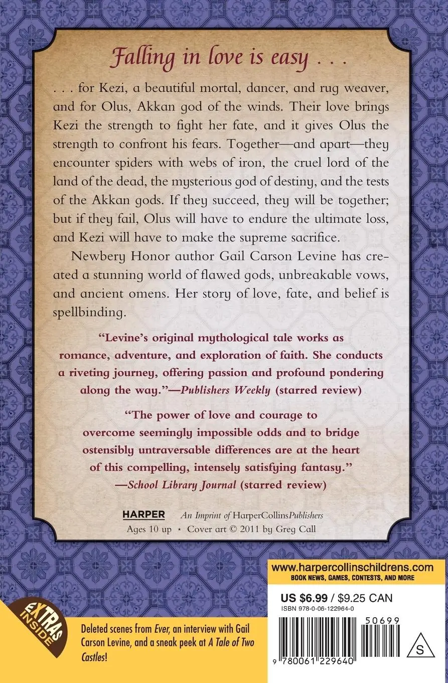 Rückseite: 9780061229640 | Ever | Gail Carson Levine | Taschenbuch | Kartoniert / Broschiert