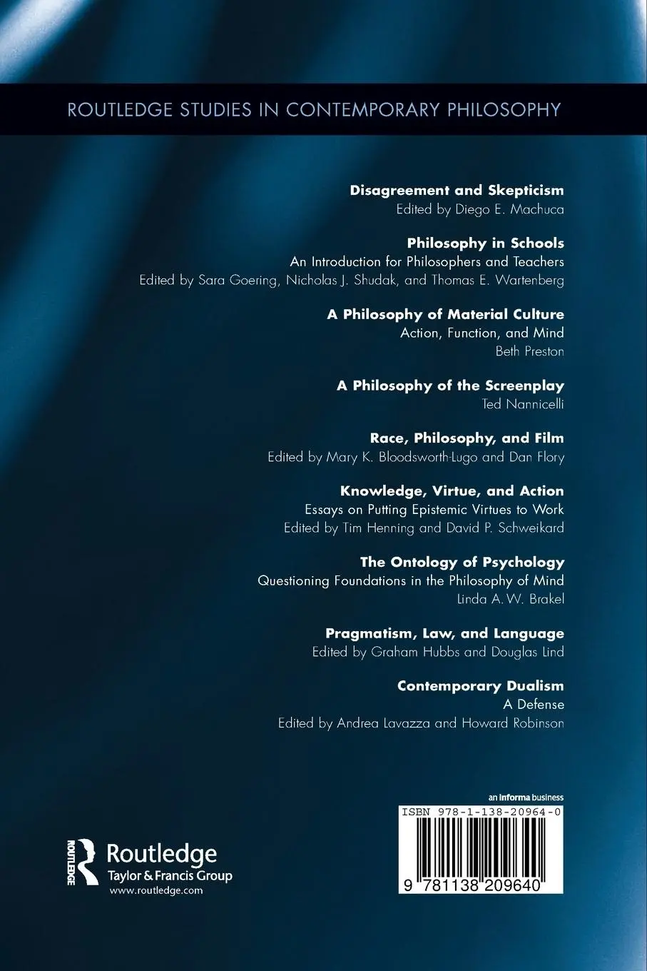 Rückseite: 9781138209640 | Contemporary Dualism | A Defense | Andrea Lavazza (u. a.) | Buch
