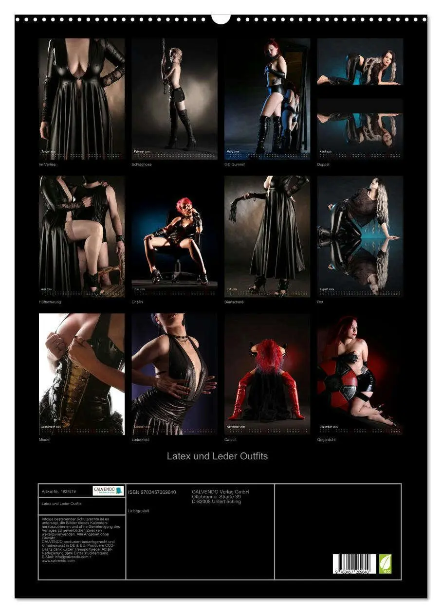 Bild: 9783457269640 | Latex und Leder Outfits (Wandkalender 2026 DIN A2 hoch), CALVENDO...