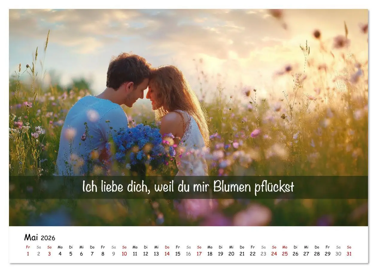 Bild: 9783457339640 | ICH LIEBE DICH - Unsere Liebe in zwölf Gründen (Wandkalender 2026...
