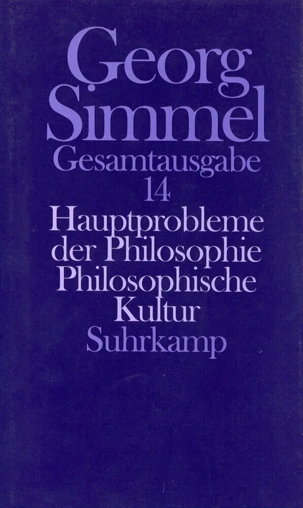 Cover: 9783518579640 | Hauptprobleme der Philosophie. Philosophische Kultur | Georg Simmel