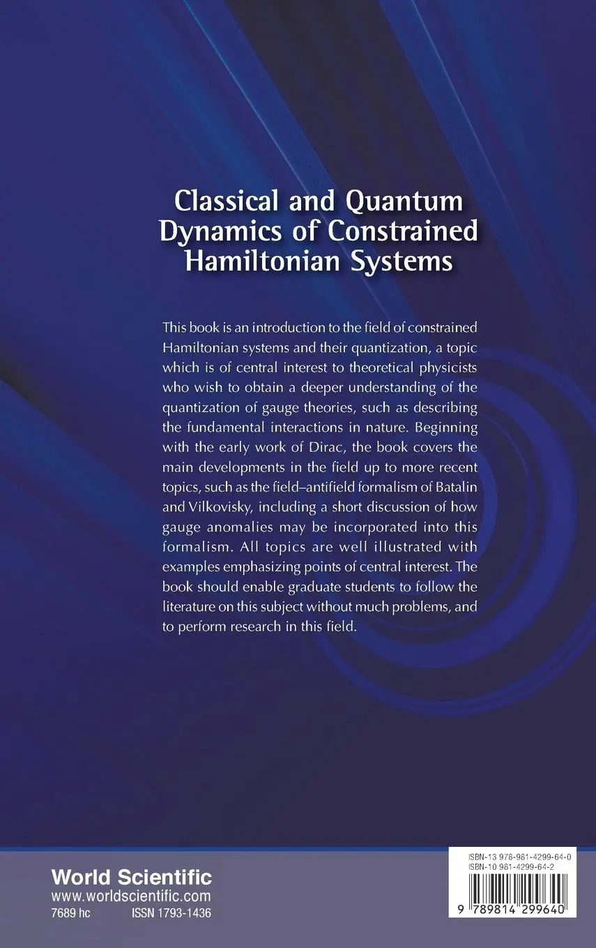 Rückseite: 9789814299640 | CLASSICAL &amp; QUANTUM DYNAMICS OF... (V81) | Rothe | Buch | Englisch