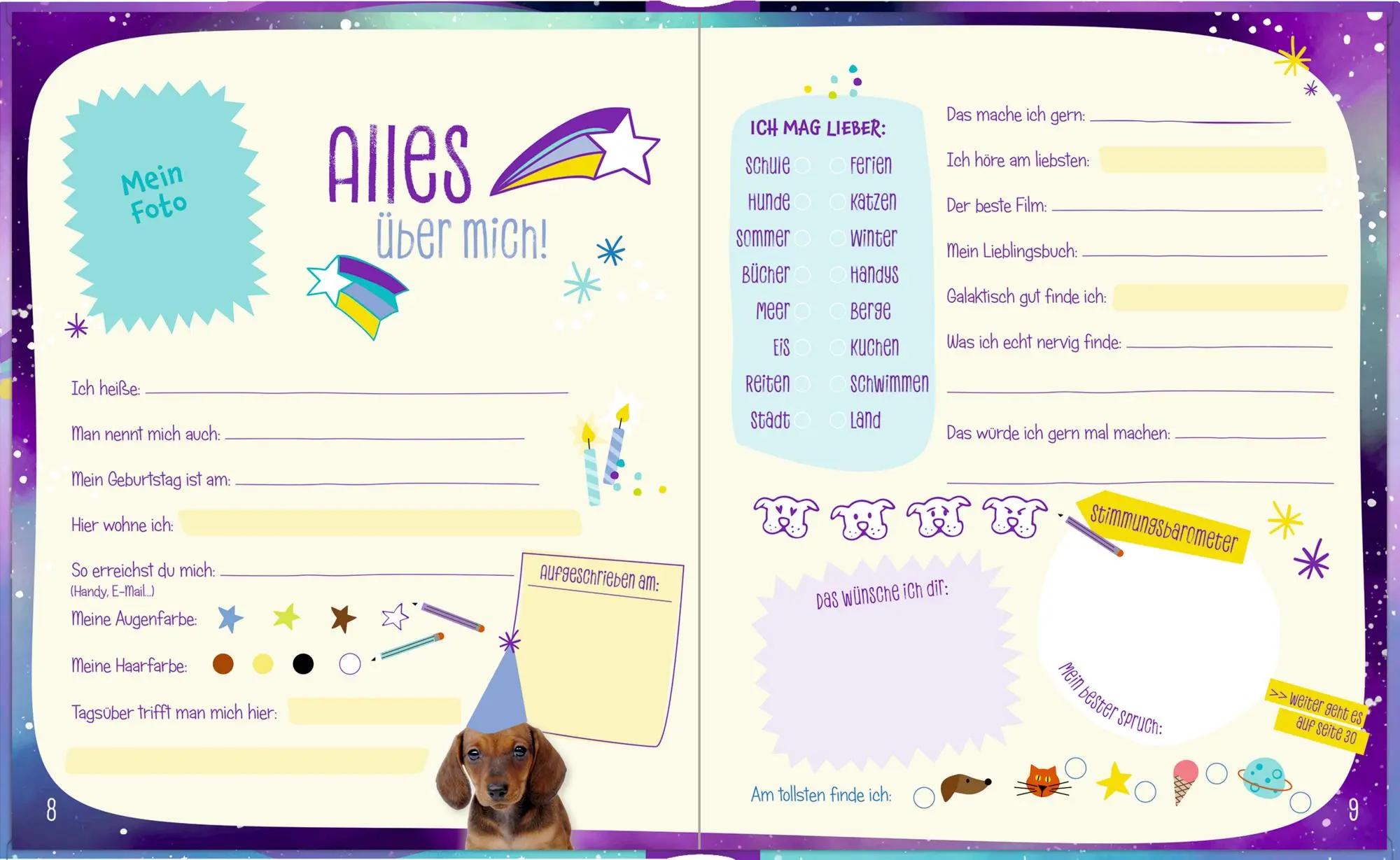 Bild: 4050003959740 | Freundebuch - Meine Freunde | Cosmic Dogs | Buch | 96 S. | Deutsch