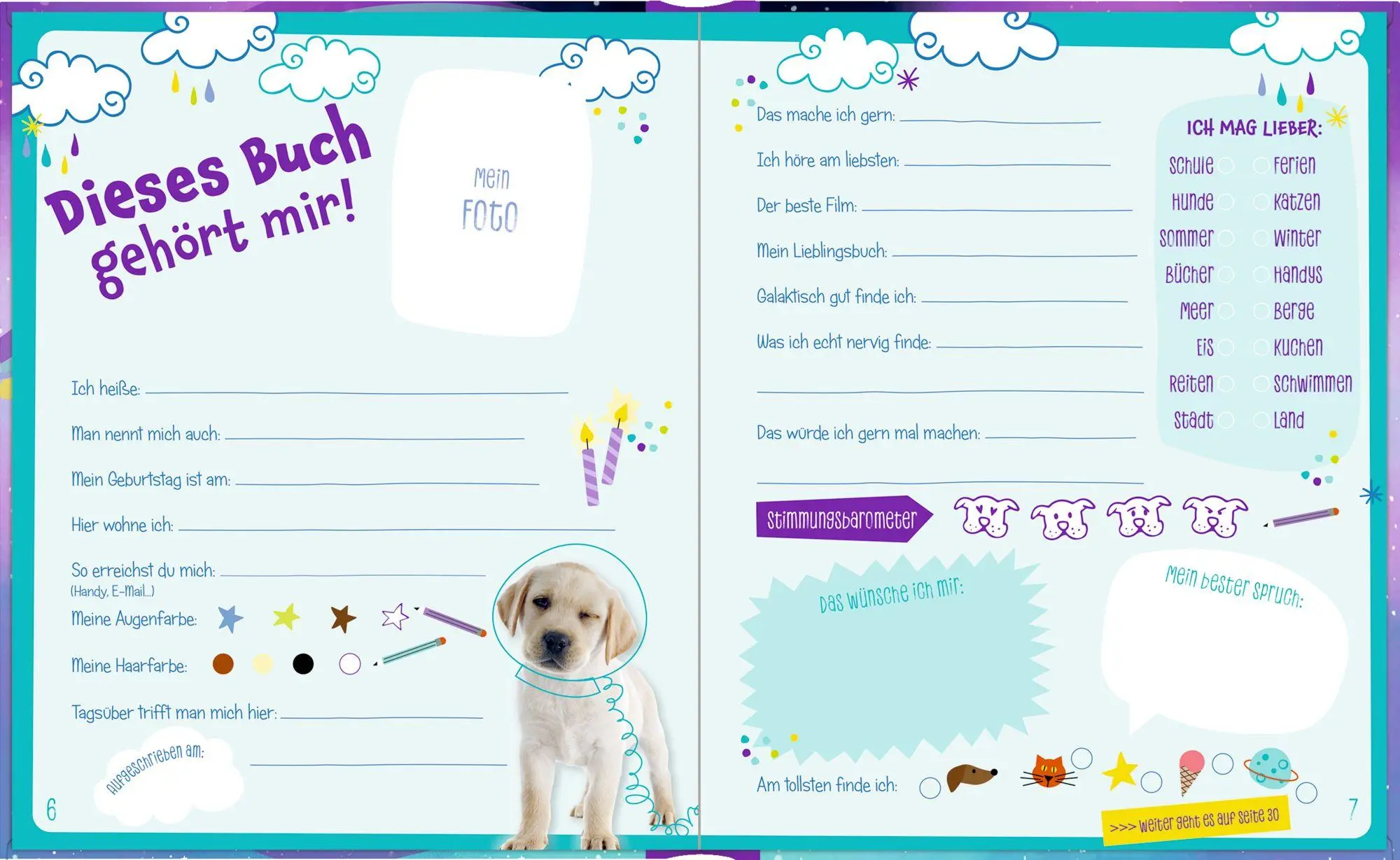 Bild: 4050003959740 | Freundebuch - Meine Freunde | Cosmic Dogs | Buch | 96 S. | Deutsch
