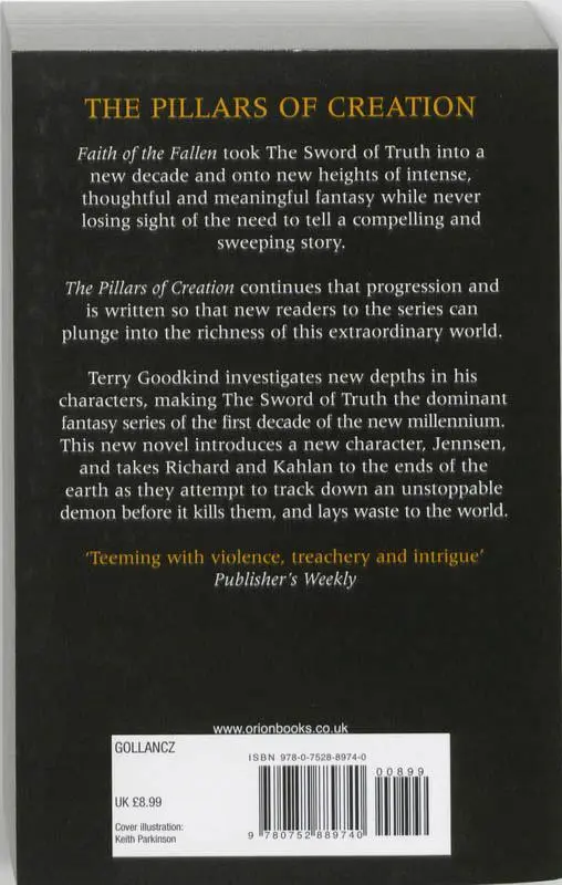 Rückseite: 9780752889740 | The Pillars of Creation | Terry Goodkind | Taschenbuch | Englisch