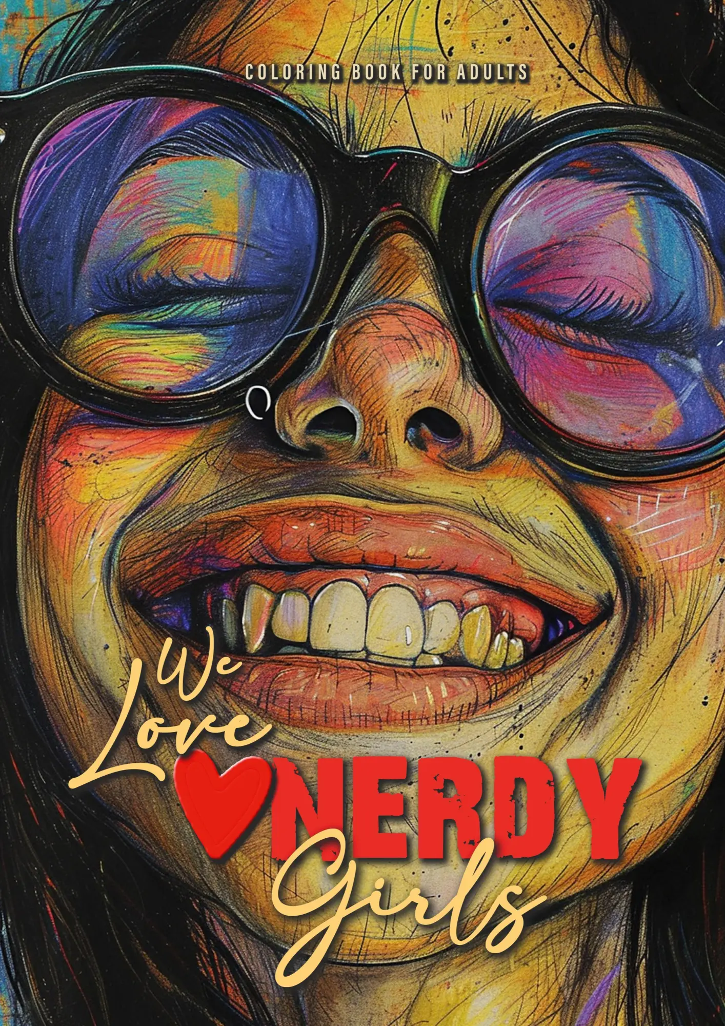 Cover: 9783758459740 | We love nerdy Girls coloring book for adults | Monsoon Publishing