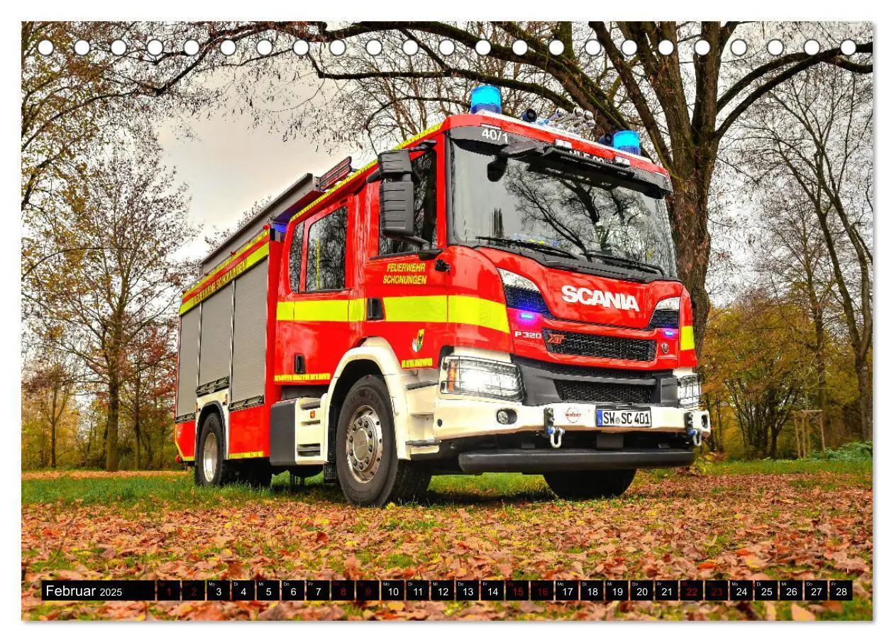 Bild: 9783383999840 | Feurwehrfahrzeuge (Tischkalender 2025 DIN A5 quer), CALVENDO...