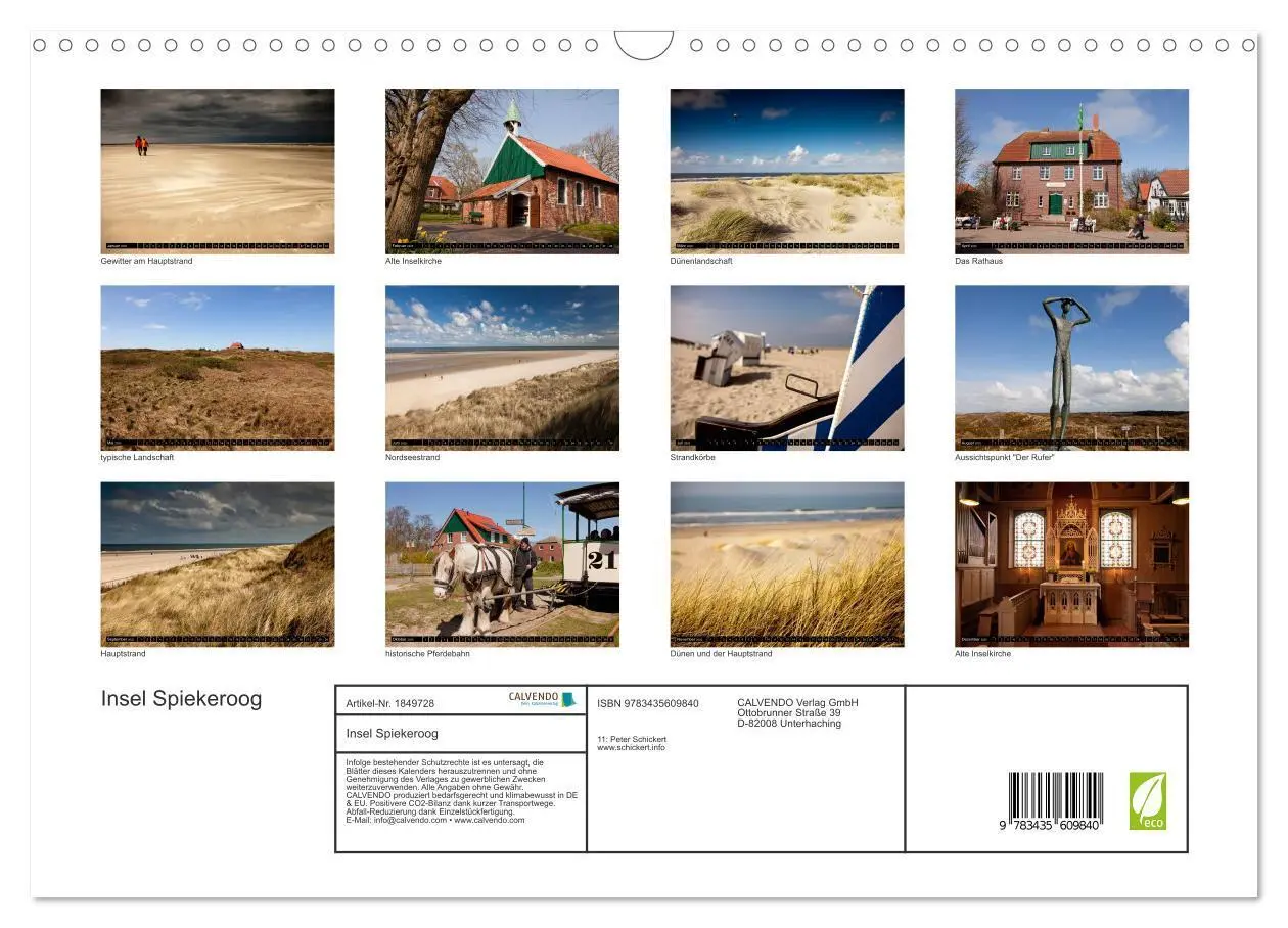 Bild: 9783435609840 | Insel Spiekeroog (Wandkalender 2025 DIN A3 quer), CALVENDO...