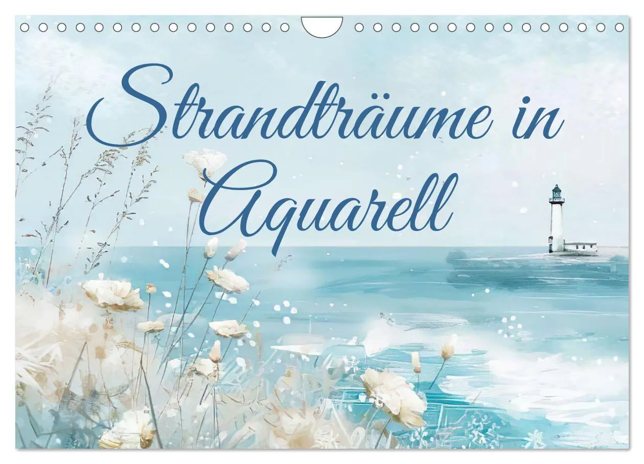 Cover: 9783457319840 | Strandträume in Aquarell (Wandkalender 2026 DIN A4 quer), CALVENDO...