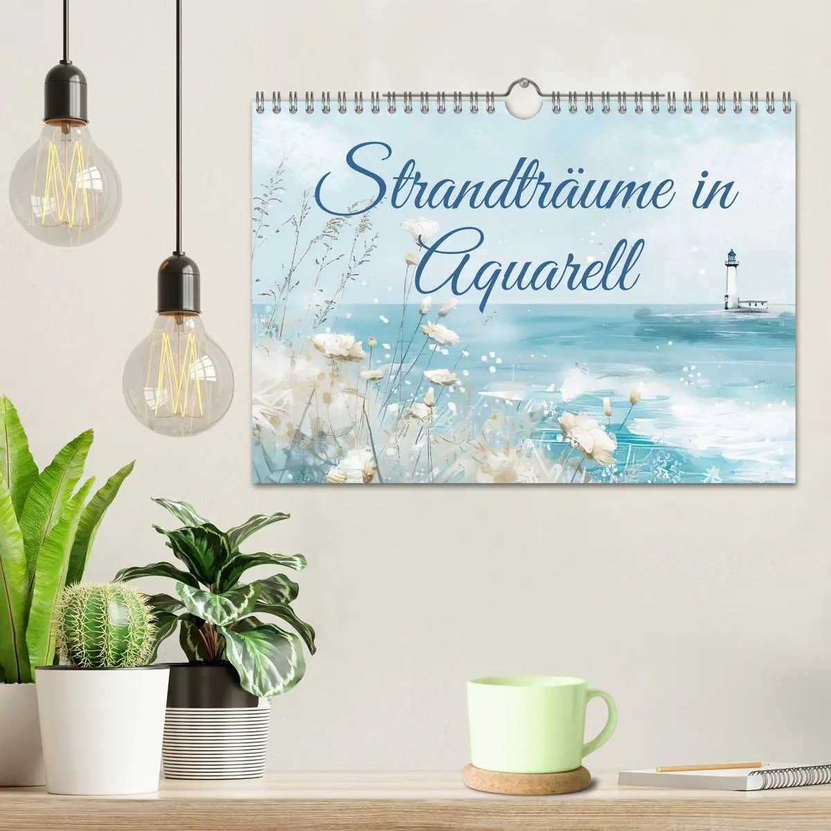 Bild: 9783457319840 | Strandträume in Aquarell (Wandkalender 2026 DIN A4 quer), CALVENDO...