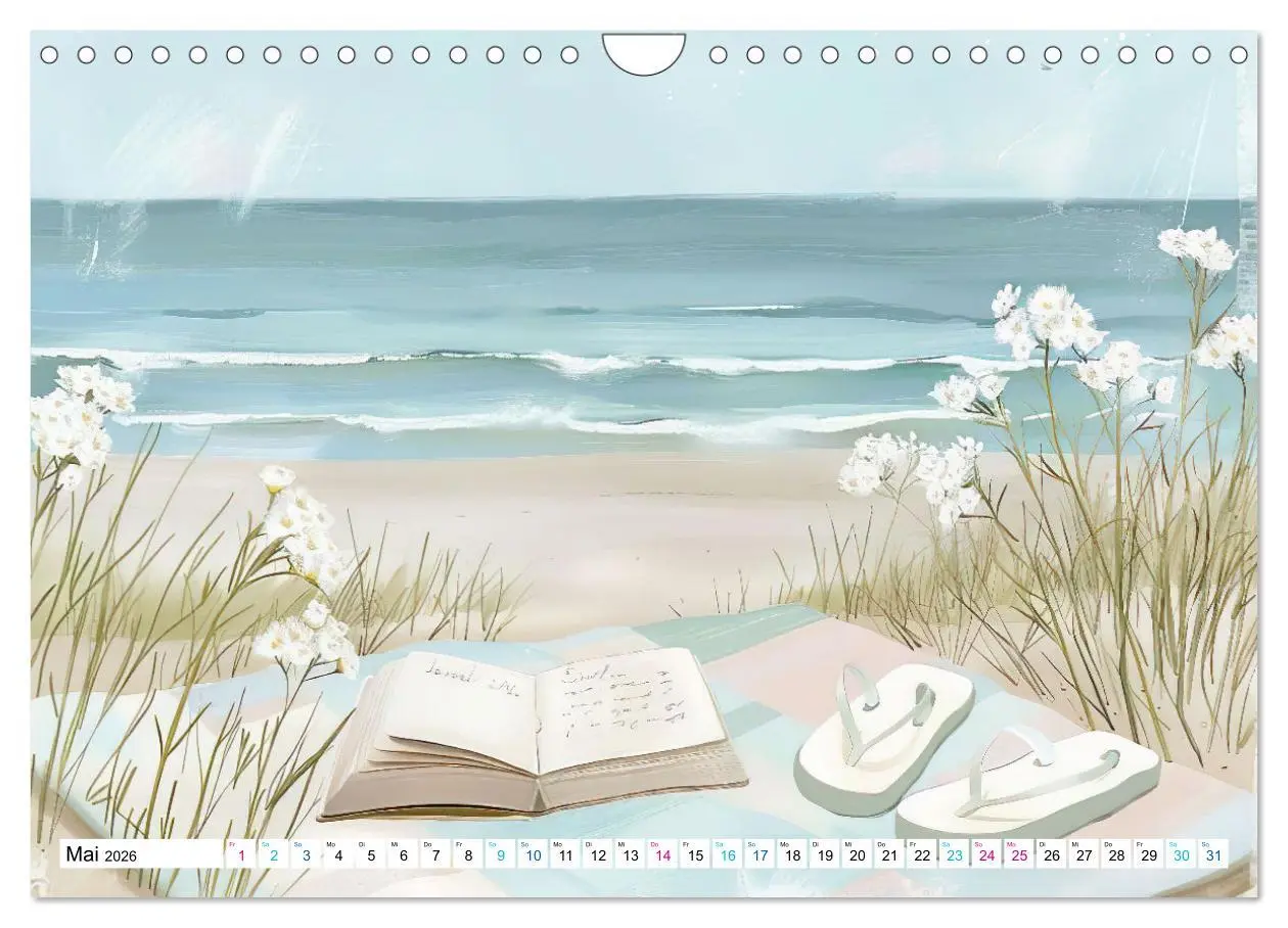 Bild: 9783457319840 | Strandträume in Aquarell (Wandkalender 2026 DIN A4 quer), CALVENDO...