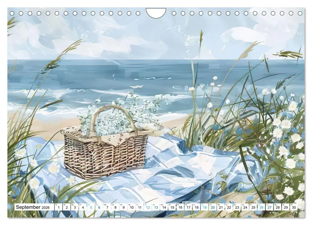 Bild: 9783457319840 | Strandträume in Aquarell (Wandkalender 2026 DIN A4 quer), CALVENDO...