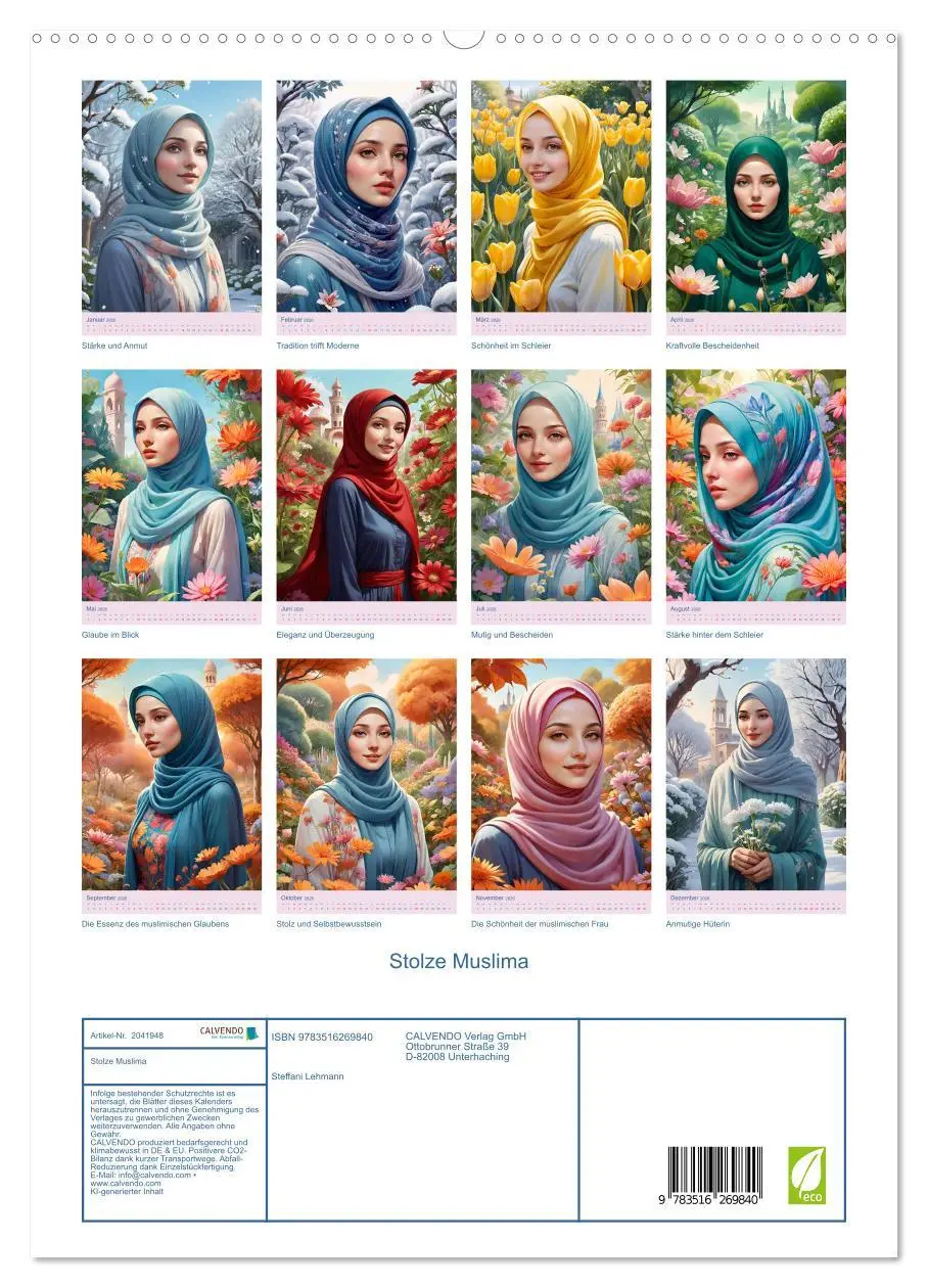 Bild: 9783516269840 | Stolze Muslima (hochwertiger Premium Wandkalender 2026 DIN A2...