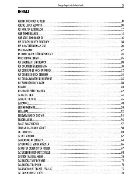 Bild: 9783865439840 | Das Große Grüne Volksliederbuch, Gitarre | 200 Lieder | Bosworth Music