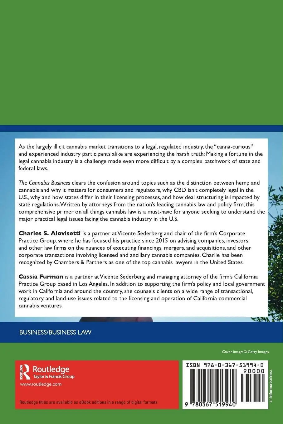 Rückseite: 9780367519940 | The Cannabis Business | Charles S. Alovisetti (u. a.) | Taschenbuch