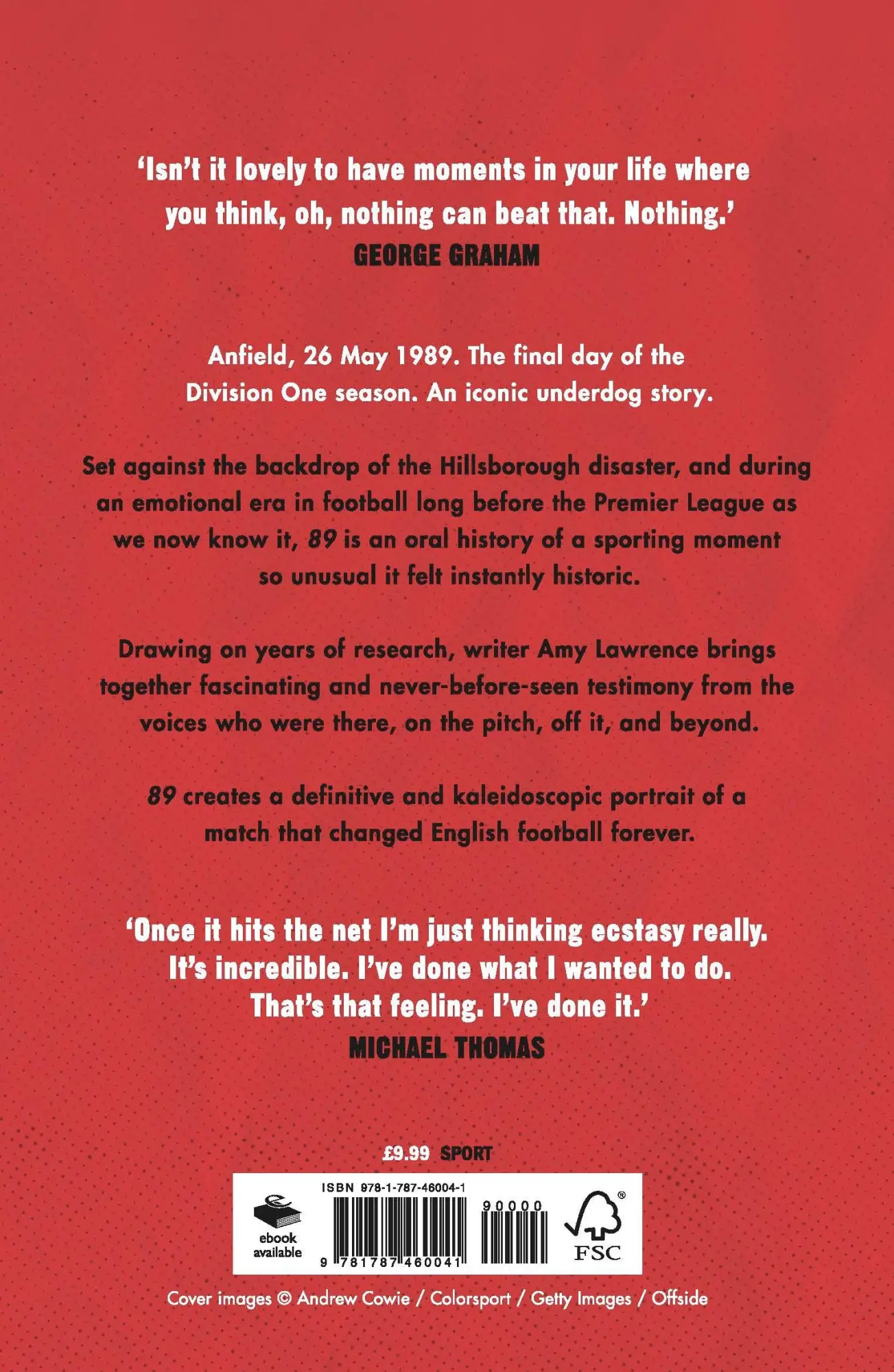 Cover: 9781787460041 | 89 | Arsenal's Greatest Moment, Told in Our Own Words | Amy Lawrence