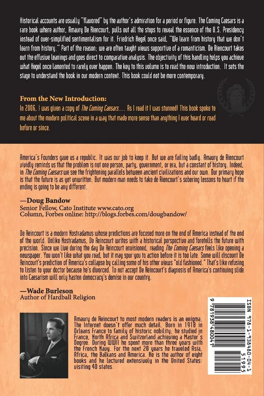 Rückseite: 9781938480041 | The Coming Caesars | Amaury De Riencourt | Taschenbuch | Englisch