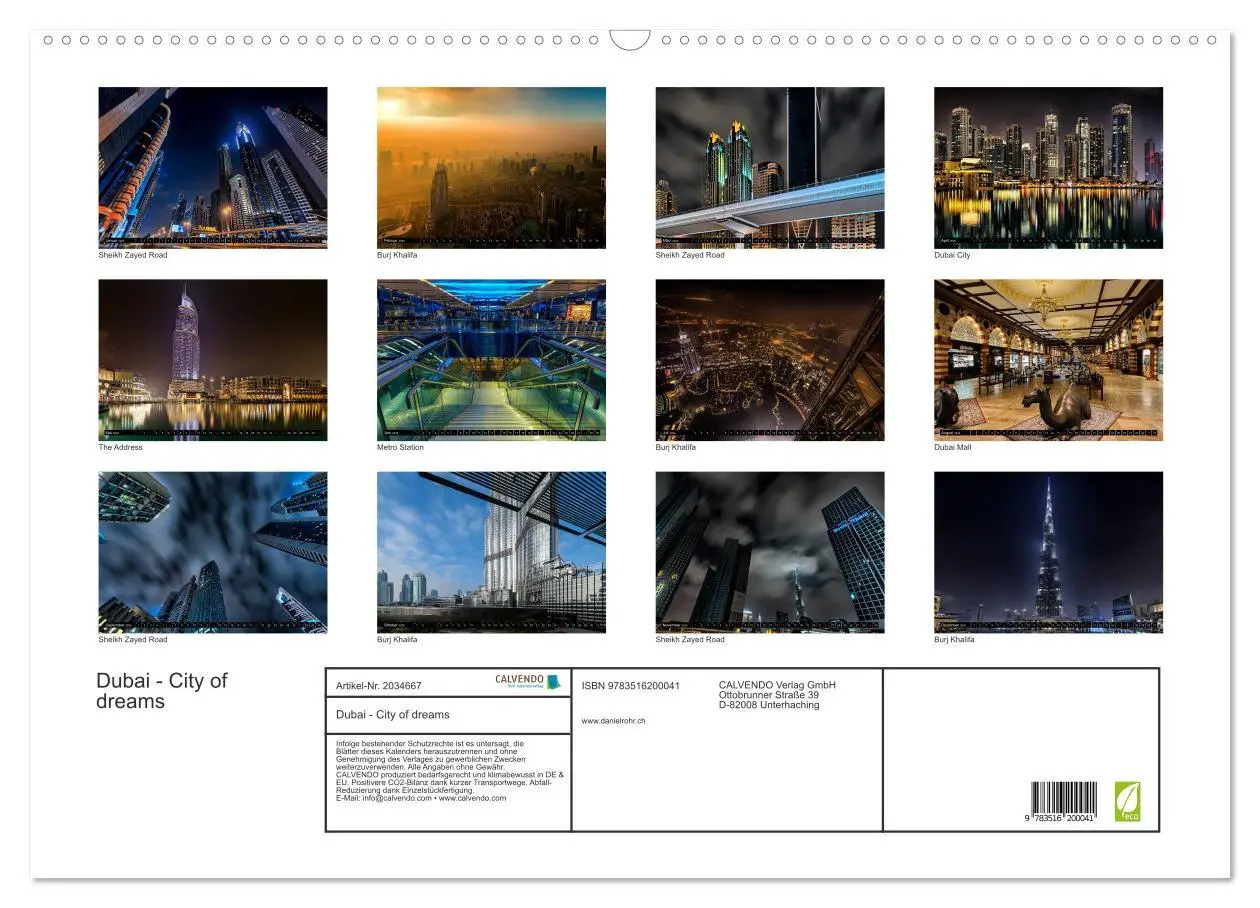 Bild: 9783516200041 | Dubai - City of dreams (Wandkalender 2026 DIN A2 quer), CALVENDO...